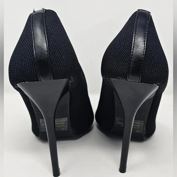 Fasion Nova Bentley Knit Fabric Stilletos Size 10 Black - Picture 5 of 11